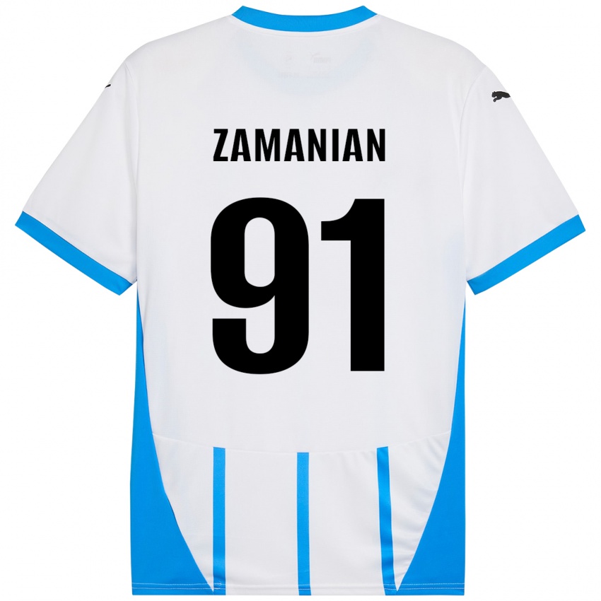 Criança Camisola Annahita Zamanian #91 Azul Branco Alternativa 2024/25 Camisa Brasil