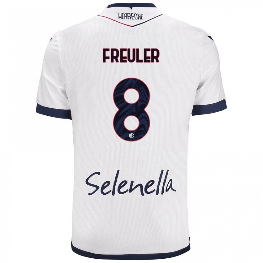 Criança Camisola Remo Freuler #8 Azul Real Branco Alternativa 2024/25 Camisa Brasil