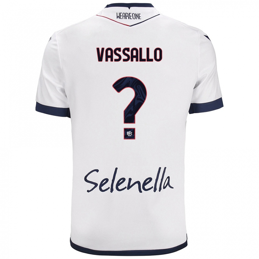 Criança Camisola Giacomo Vassallo #0 Azul Real Branco Alternativa 2024/25 Camisa Brasil