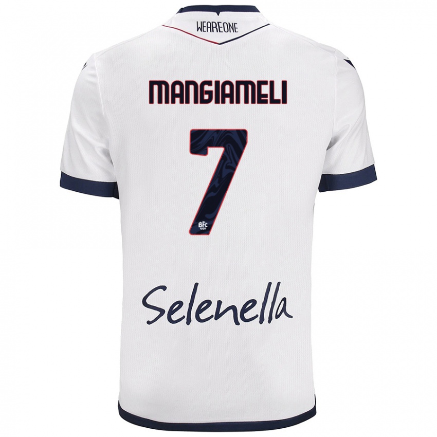 Criança Camisola Federico Mangiameli #7 Azul Real Branco Alternativa 2024/25 Camisa Brasil