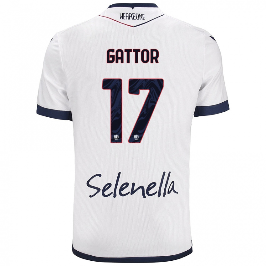 Criança Camisola Gianluca Gattor #17 Azul Real Branco Alternativa 2024/25 Camisa Brasil