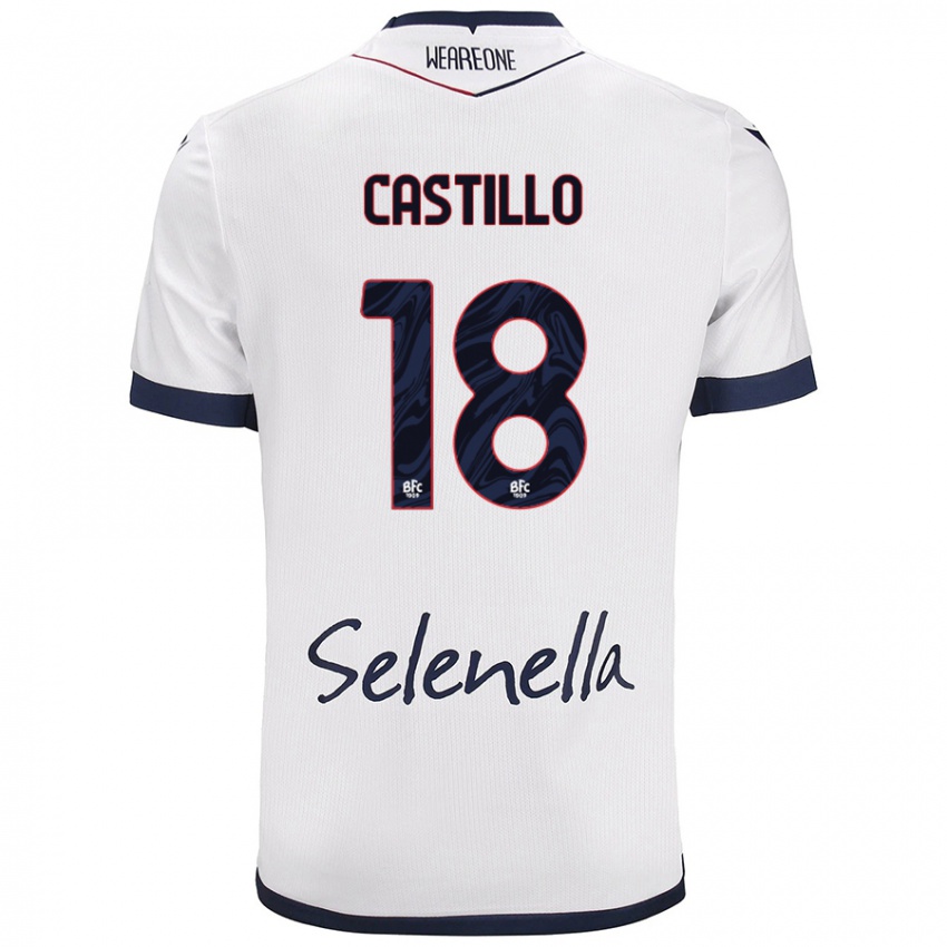 Criança Camisola Tomas Castillo #18 Azul Real Branco Alternativa 2024/25 Camisa Brasil