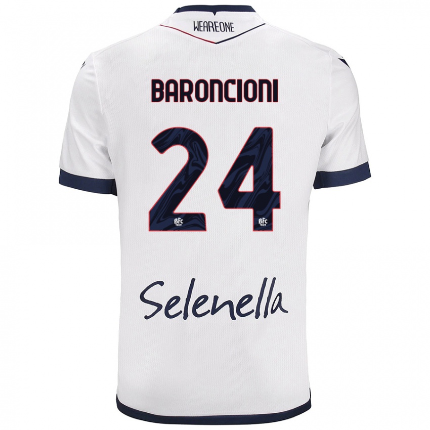 Criança Camisola Davide Baroncioni #24 Azul Real Branco Alternativa 2024/25 Camisa Brasil