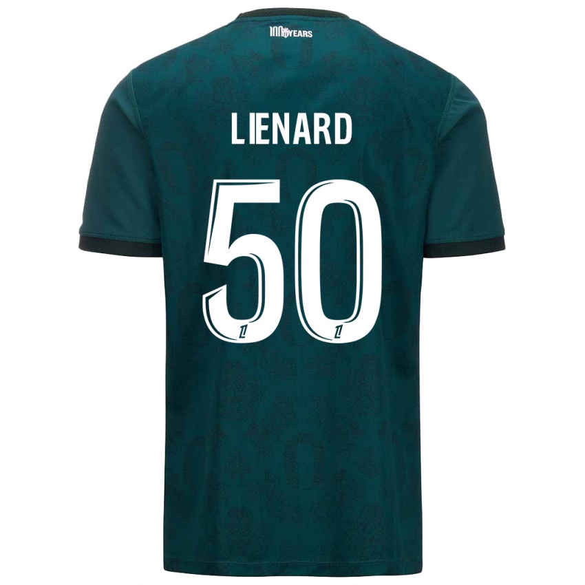 Criança Camisola Yann Lienard #50 Verde Escuro Alternativa 2024/25 Camisa Brasil