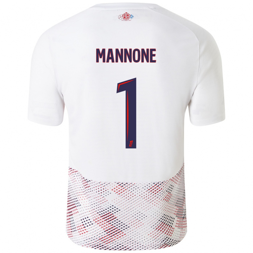 Criança Camisola Vito Mannone #1 Azul Real Branco Alternativa 2024/25 Camisa Brasil