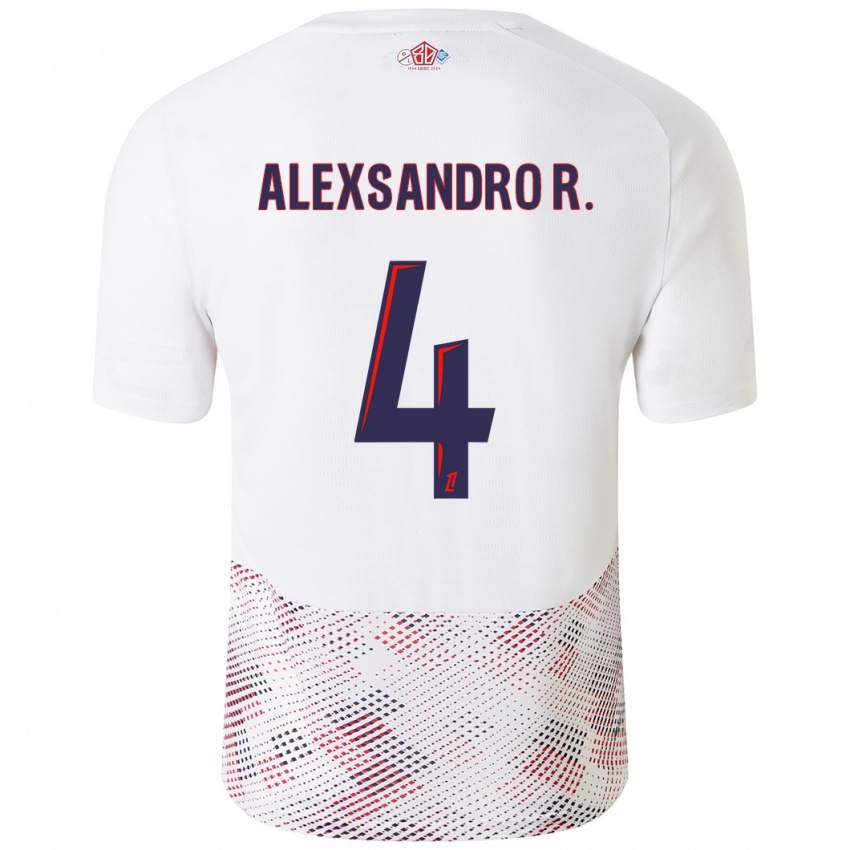 Criança Camisola Alexsandro #4 Azul Real Branco Alternativa 2024/25 Camisa Brasil