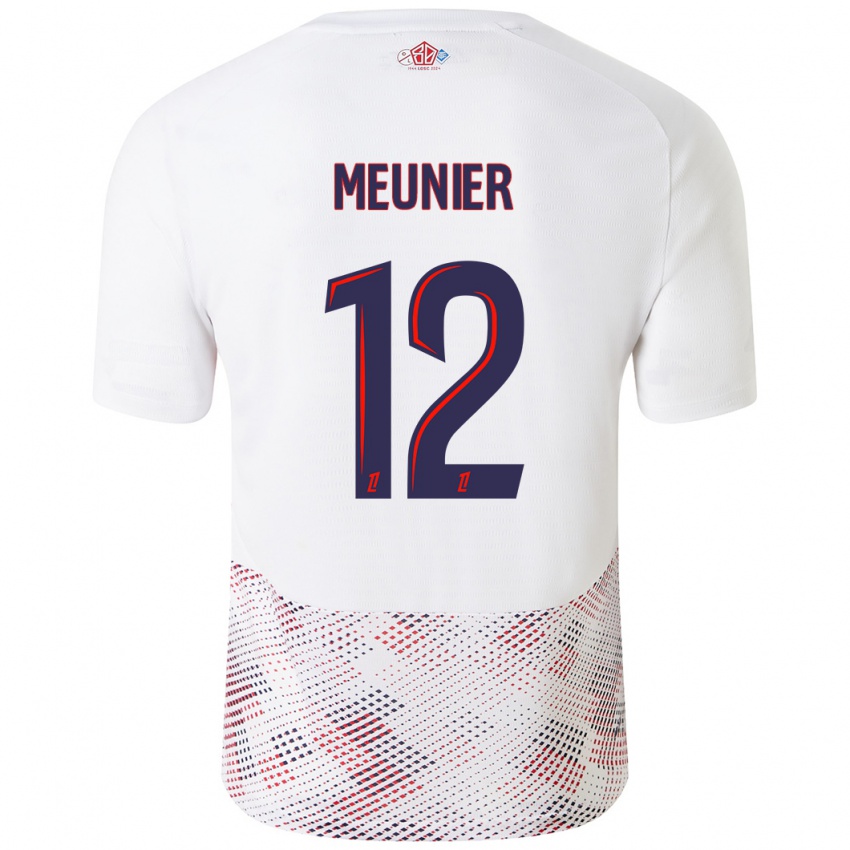 Criança Camisola Thomas Meunier #12 Azul Real Branco Alternativa 2024/25 Camisa Brasil