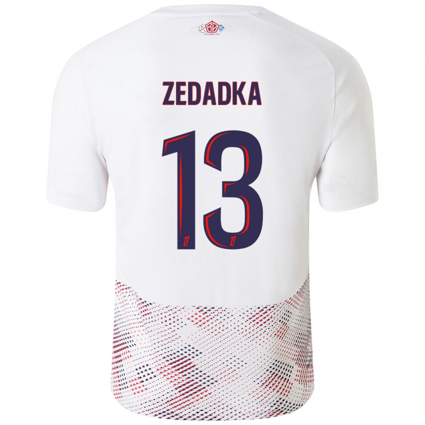 Criança Camisola Akim Zedadka #13 Azul Real Branco Alternativa 2024/25 Camisa Brasil