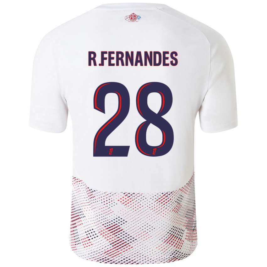 Criança Camisola Rafael Fernandes #28 Azul Real Branco Alternativa 2024/25 Camisa Brasil