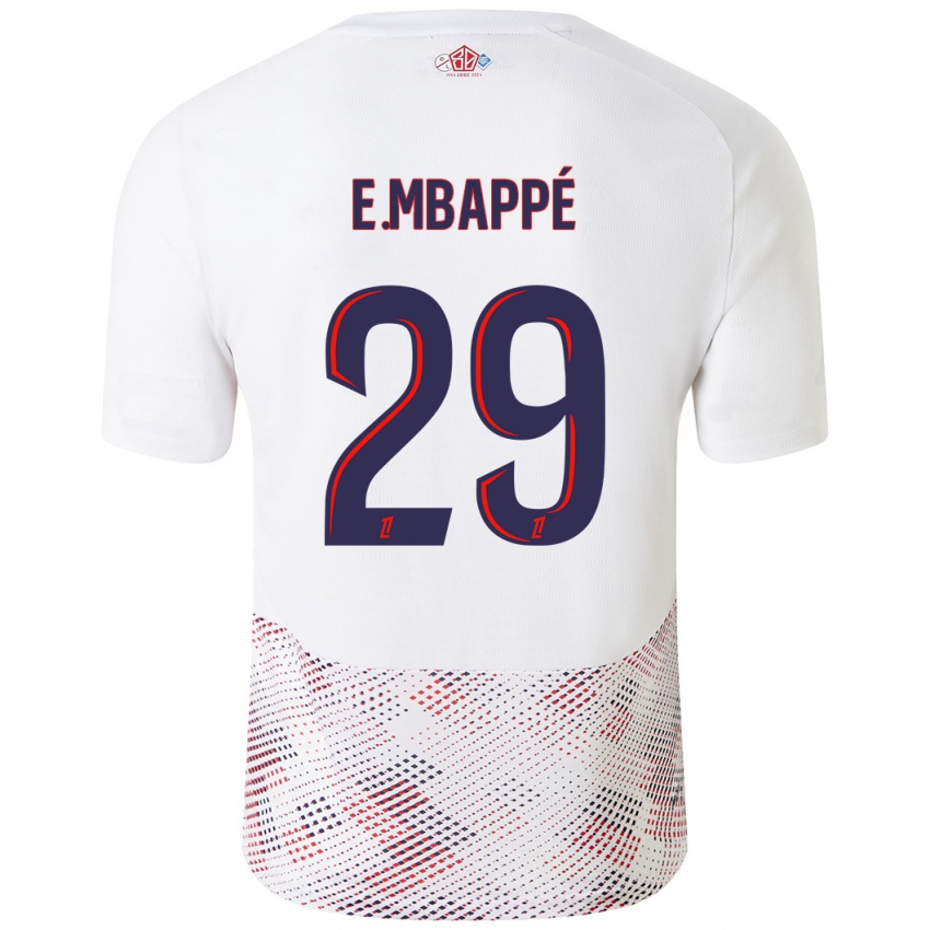 Criança Camisola Ethan Mbappe #29 Azul Real Branco Alternativa 2024/25 Camisa Brasil