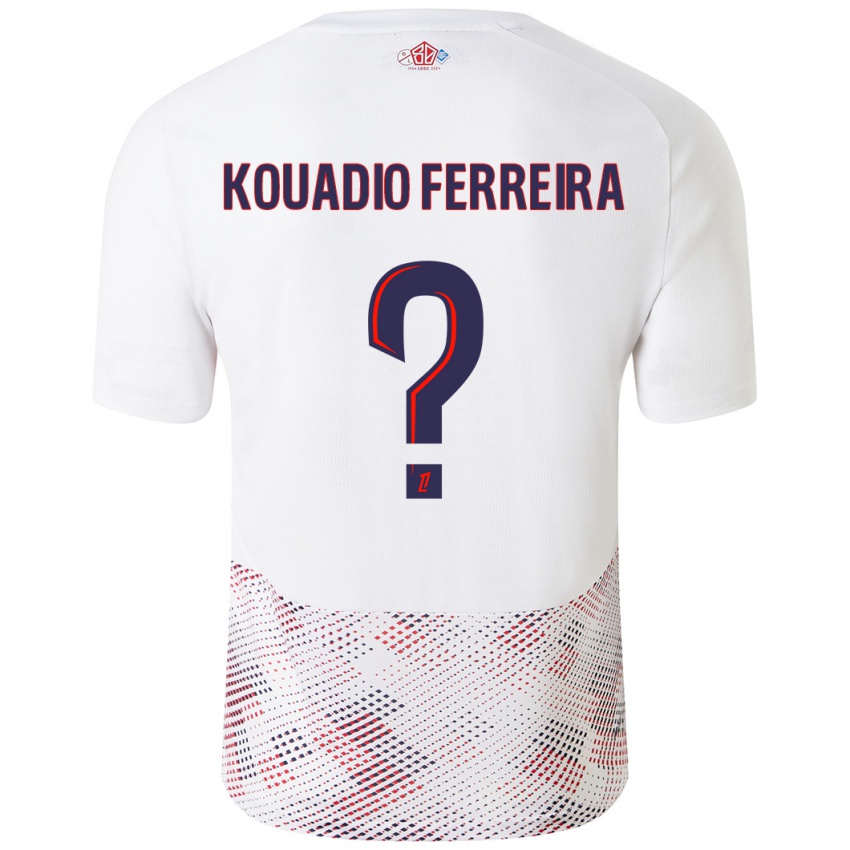 Criança Camisola Wilfrid Kouadio Ferreira #0 Azul Real Branco Alternativa 2024/25 Camisa Brasil