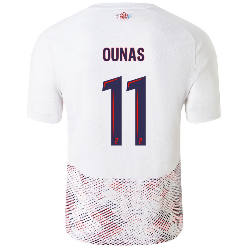 Criança Camisola Adam Ounas #11 Azul Real Branco Alternativa 2024/25 Camisa Brasil