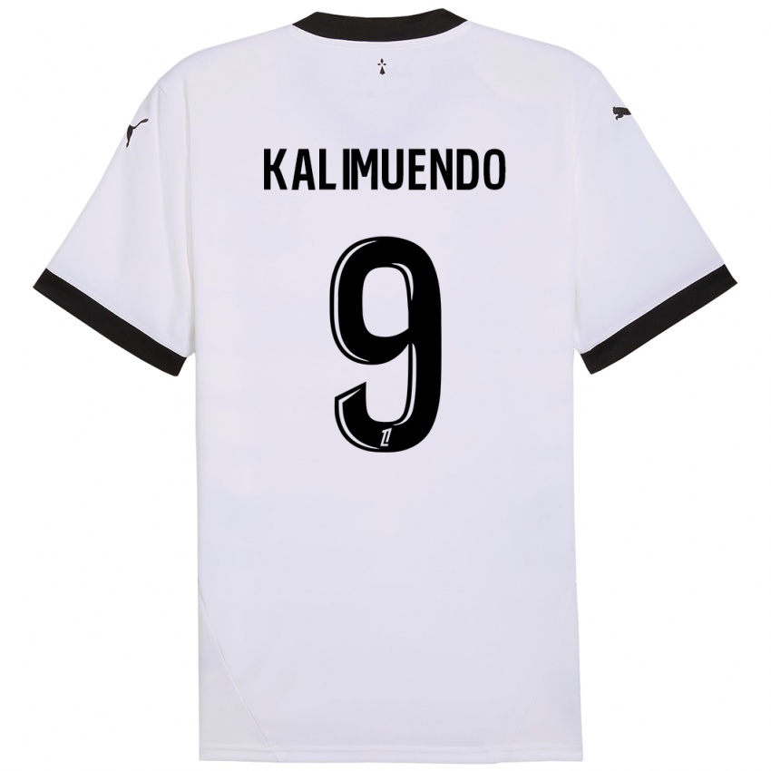 Criança Camisola Arnaud Kalimuendo #9 Preto Branco Alternativa 2024/25 Camisa Brasil