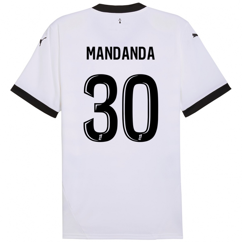 Criança Camisola Steve Mandanda #30 Preto Branco Alternativa 2024/25 Camisa Brasil