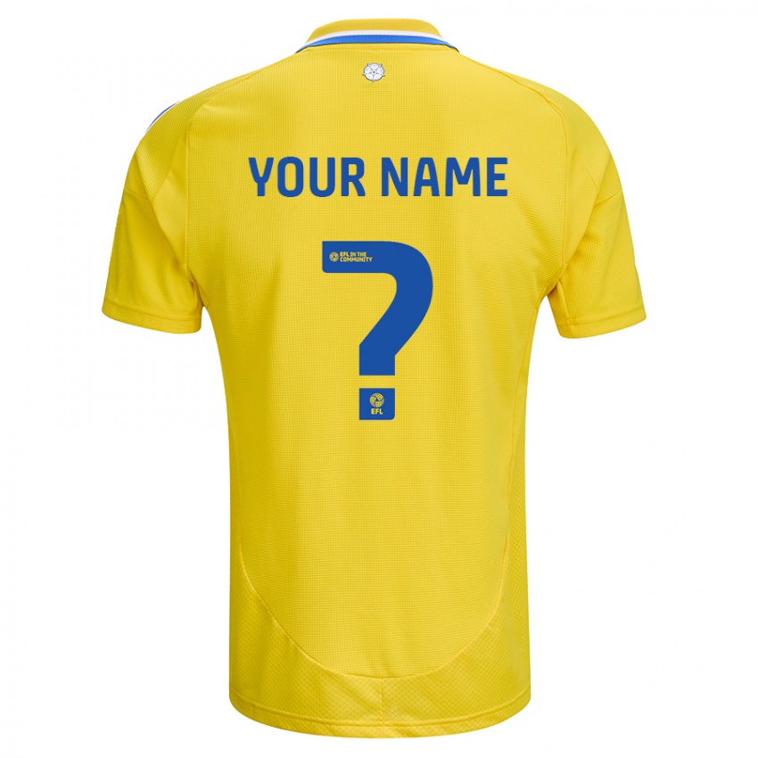 Criança Camisola Seu Nome #0 Azul Amarelo Alternativa 2024/25 Camisa Brasil