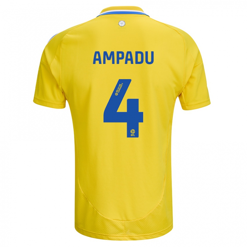 Criança Camisola Ethan Ampadu #4 Azul Amarelo Alternativa 2024/25 Camisa Brasil