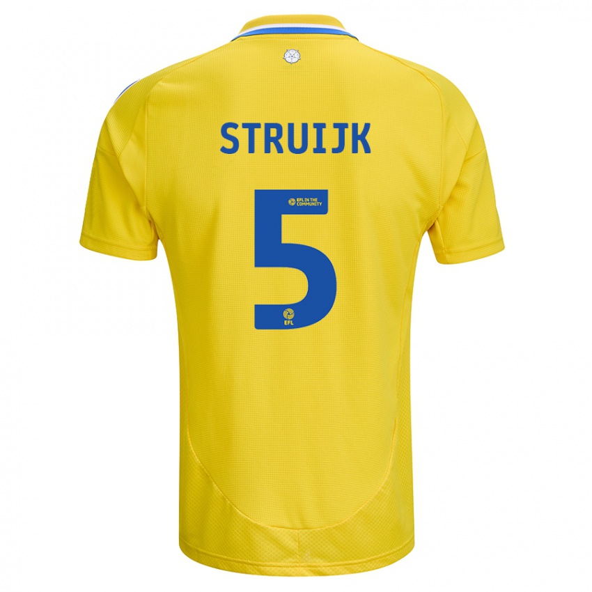 Criança Camisola Pascal Struijk #5 Azul Amarelo Alternativa 2024/25 Camisa Brasil