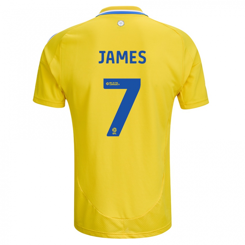 Criança Camisola Daniel James #7 Azul Amarelo Alternativa 2024/25 Camisa Brasil