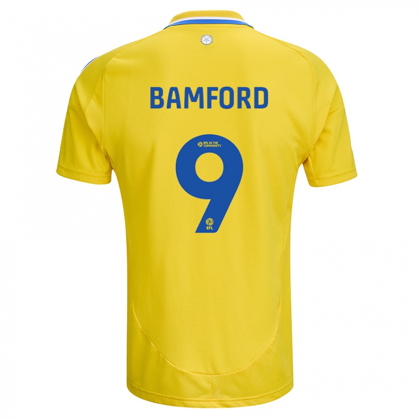 Criança Camisola Patrick Bamford #9 Azul Amarelo Alternativa 2024/25 Camisa Brasil