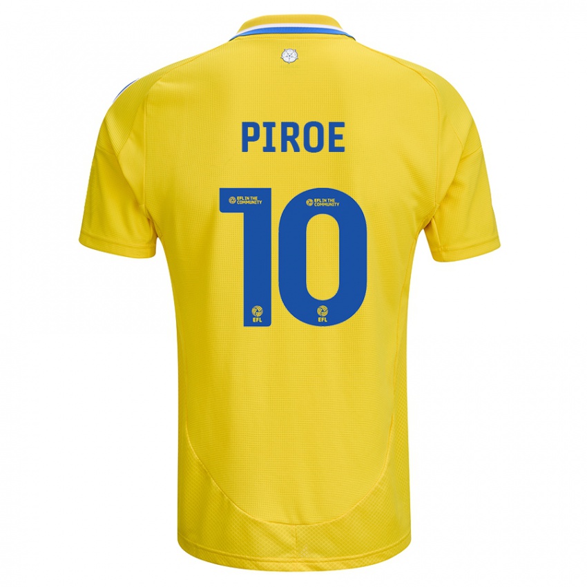 Criança Camisola Joël Piroe #10 Azul Amarelo Alternativa 2024/25 Camisa Brasil