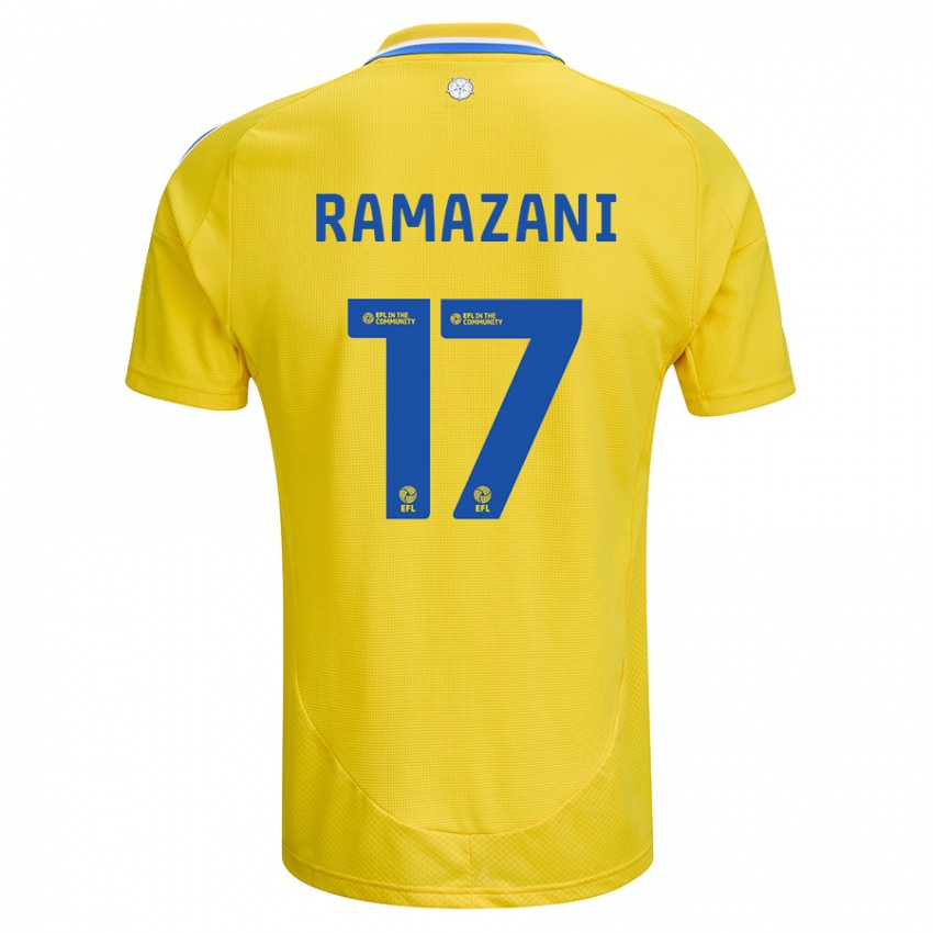 Criança Camisola Largie Ramazani #17 Azul Amarelo Alternativa 2024/25 Camisa Brasil