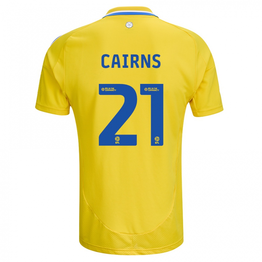 Criança Camisola Alex Cairns #21 Azul Amarelo Alternativa 2024/25 Camisa Brasil