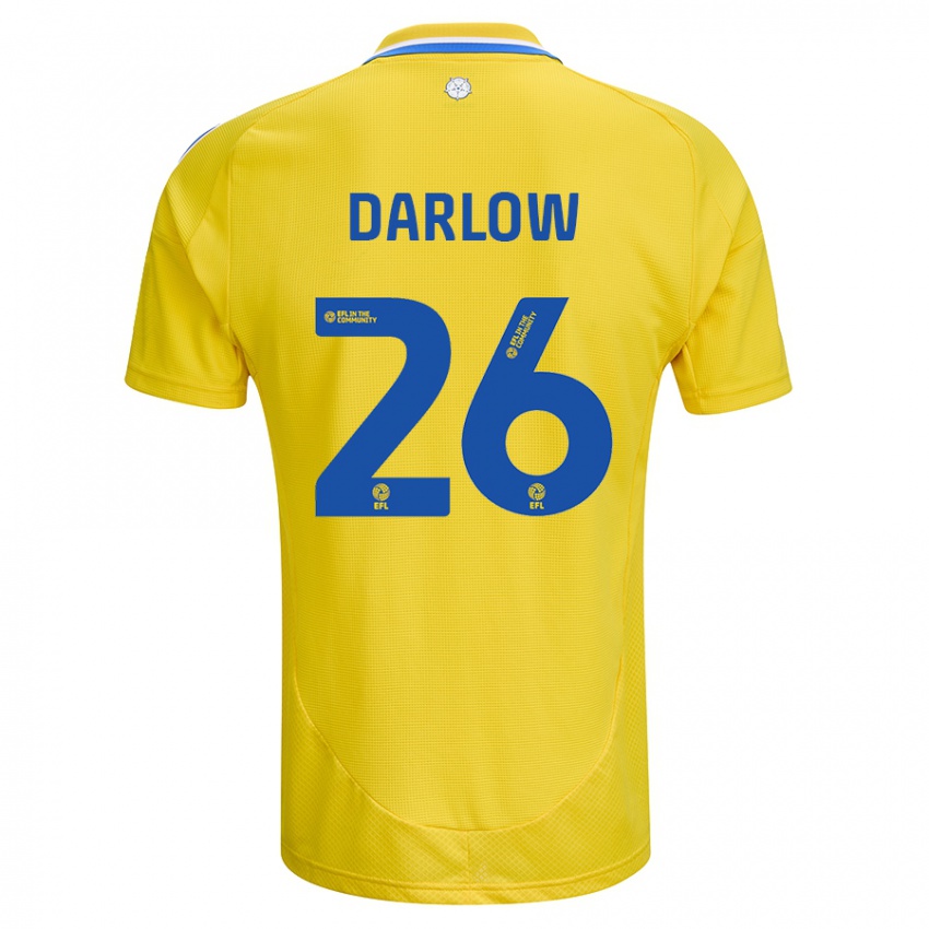 Criança Camisola Karl Darlow #26 Azul Amarelo Alternativa 2024/25 Camisa Brasil