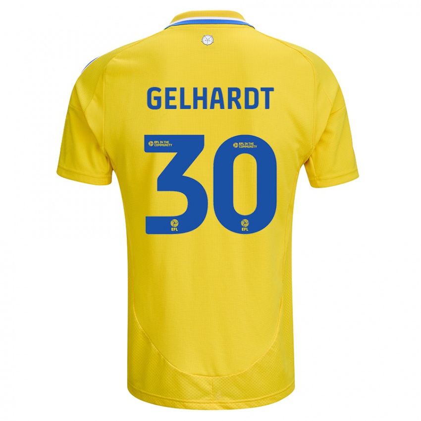 Criança Camisola Joe Gelhardt #30 Azul Amarelo Alternativa 2024/25 Camisa Brasil