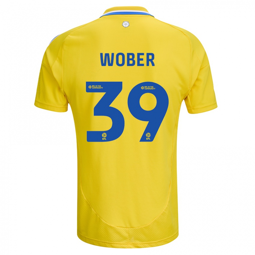 Criança Camisola Maximilian Wöber #39 Azul Amarelo Alternativa 2024/25 Camisa Brasil