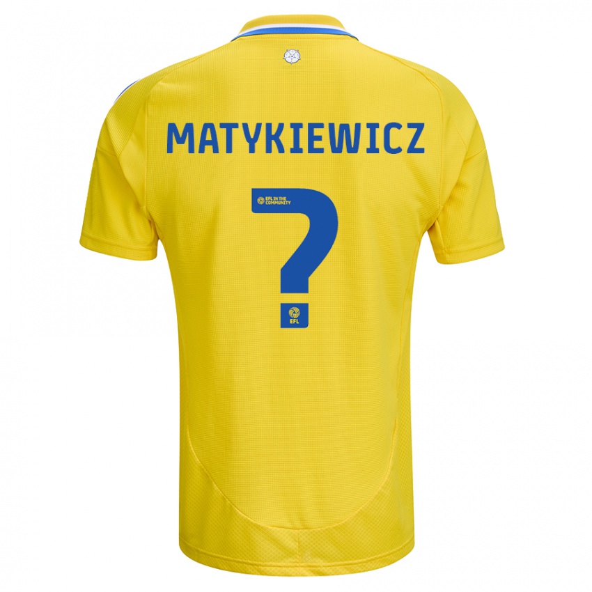 Criança Camisola Luke Matykiewicz #0 Azul Amarelo Alternativa 2024/25 Camisa Brasil