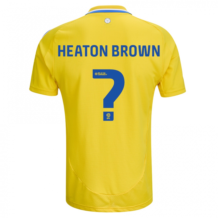 Criança Camisola Heaton Brown #0 Azul Amarelo Alternativa 2024/25 Camisa Brasil