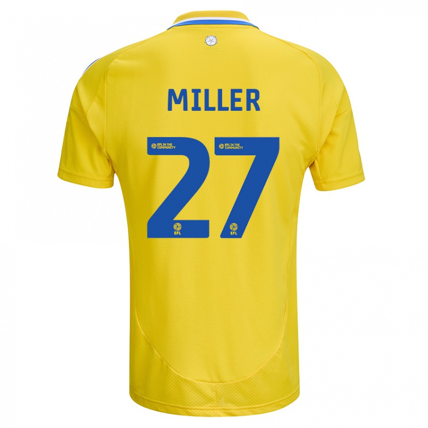 Criança Camisola Amari Miller #27 Azul Amarelo Alternativa 2024/25 Camisa Brasil