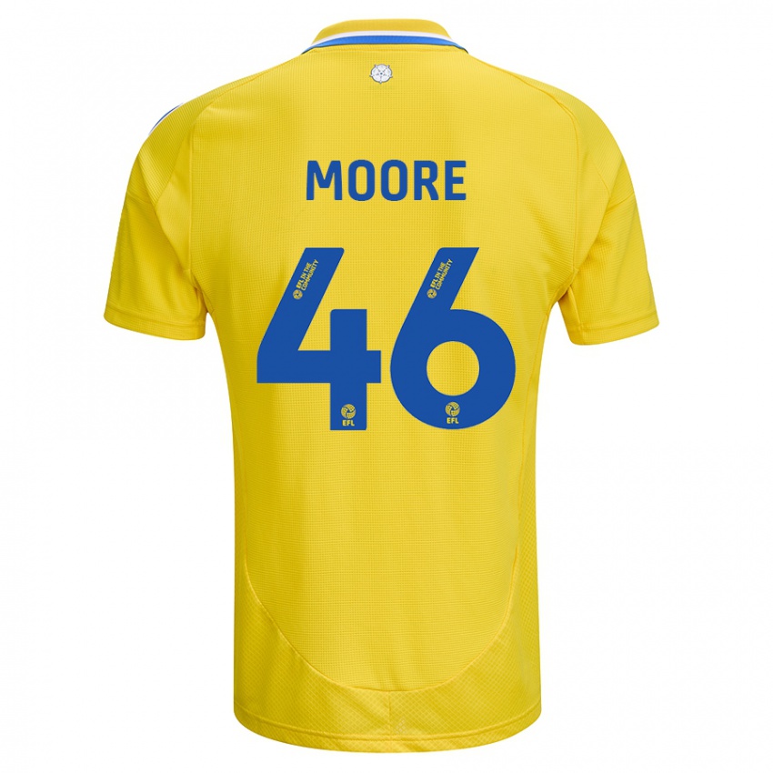 Criança Camisola Kris Moore #46 Azul Amarelo Alternativa 2024/25 Camisa Brasil