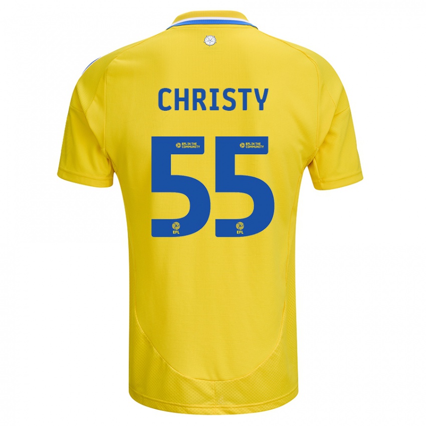 Criança Camisola Harry Christy #55 Azul Amarelo Alternativa 2024/25 Camisa Brasil