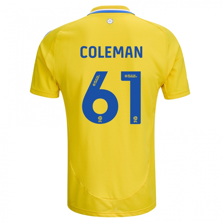 Criança Camisola Cian Coleman #61 Azul Amarelo Alternativa 2024/25 Camisa Brasil