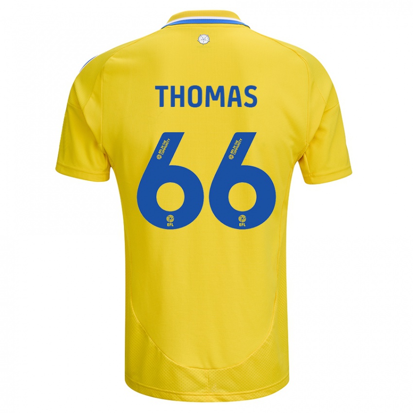 Criança Camisola Luca Thomas #66 Azul Amarelo Alternativa 2024/25 Camisa Brasil