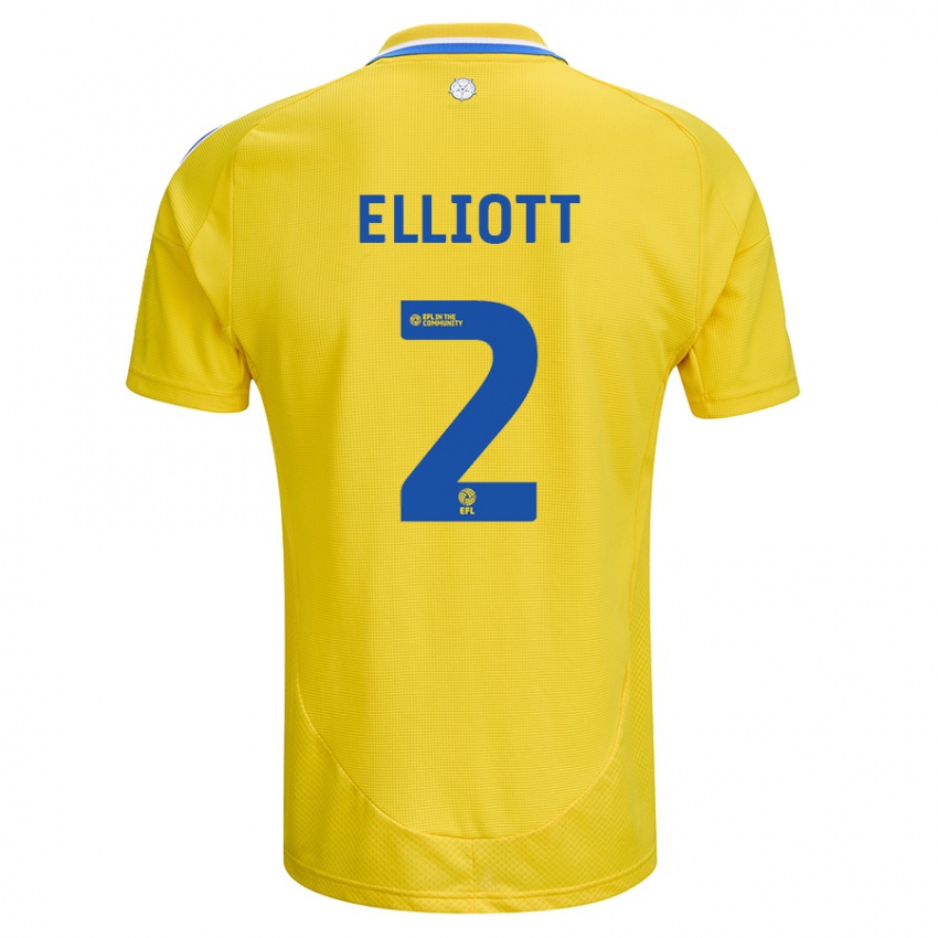 Criança Camisola Izzy Elliott #2 Azul Amarelo Alternativa 2024/25 Camisa Brasil