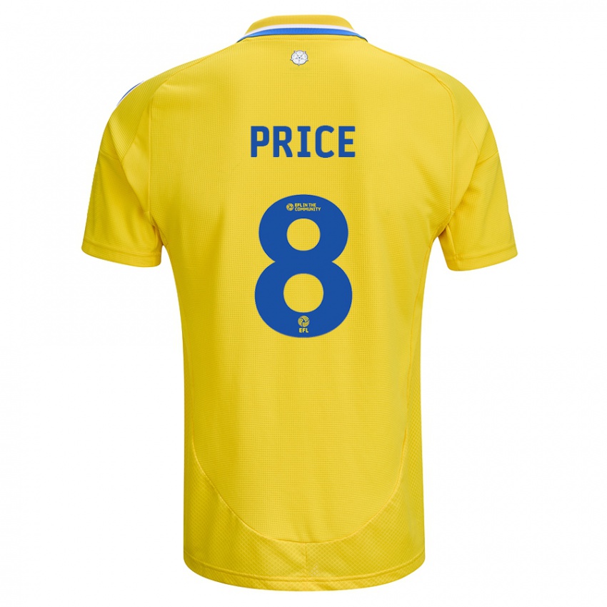 Criança Camisola Leoni Price #8 Azul Amarelo Alternativa 2024/25 Camisa Brasil