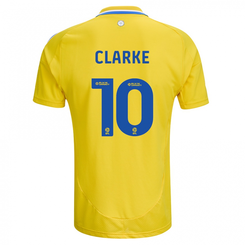 Criança Camisola Sarah Clarke #10 Azul Amarelo Alternativa 2024/25 Camisa Brasil