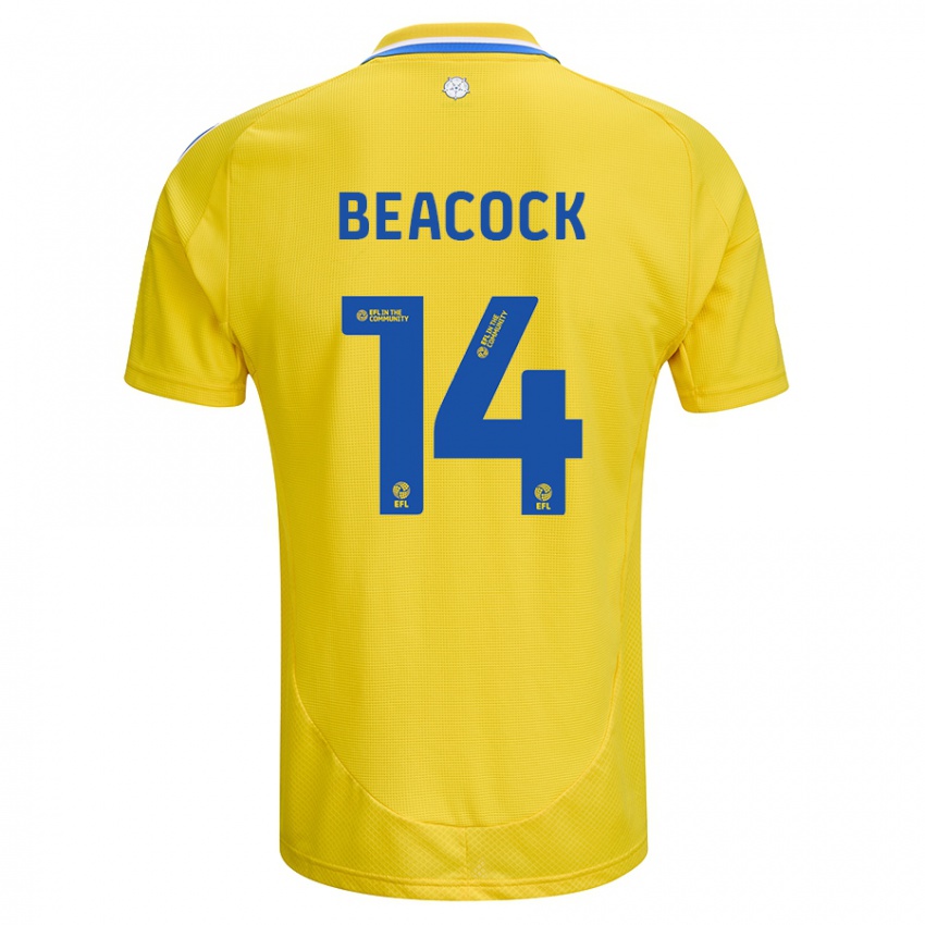 Criança Camisola Molly Beacock #14 Azul Amarelo Alternativa 2024/25 Camisa Brasil