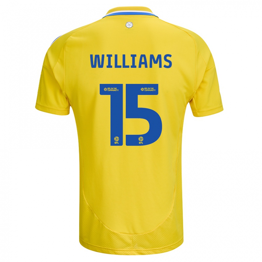 Criança Camisola Paige Williams #15 Azul Amarelo Alternativa 2024/25 Camisa Brasil