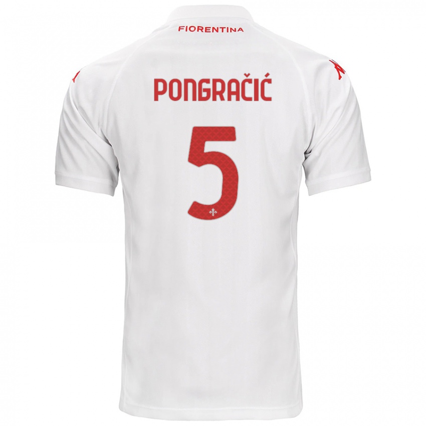 Criança Camisola Marin Pongračić #5 Branco Alternativa 2024/25 Camisa Brasil