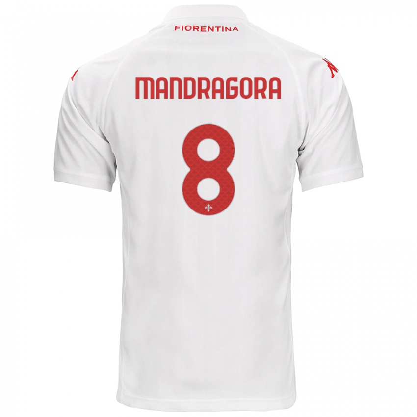 Criança Camisola Rolando Mandragora #8 Branco Alternativa 2024/25 Camisa Brasil