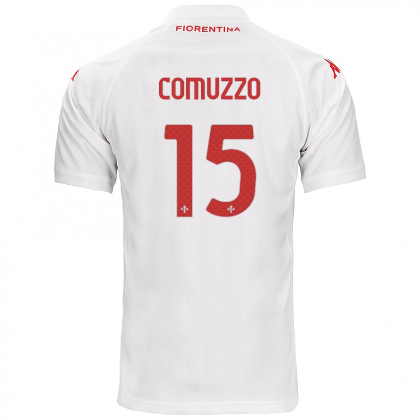 Criança Camisola Pietro Comuzzo #15 Branco Alternativa 2024/25 Camisa Brasil