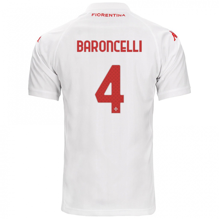 Criança Camisola Leonardo Baroncelli #4 Branco Alternativa 2024/25 Camisa Brasil