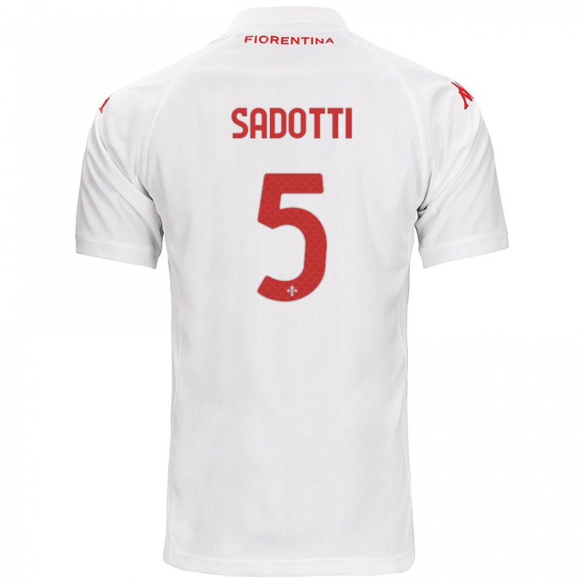 Criança Camisola Edoardo Sadotti #5 Branco Alternativa 2024/25 Camisa Brasil