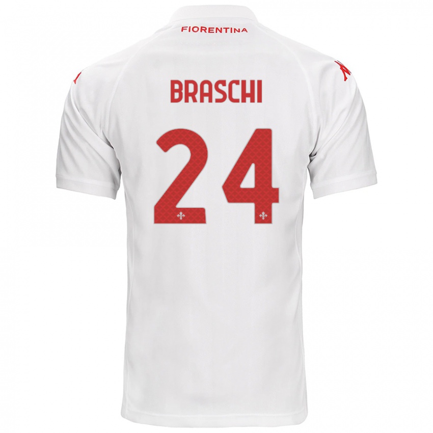 Criança Camisola Riccardo Braschi #24 Branco Alternativa 2024/25 Camisa Brasil