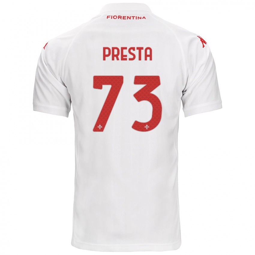 Criança Camisola Francesco Presta #73 Branco Alternativa 2024/25 Camisa Brasil