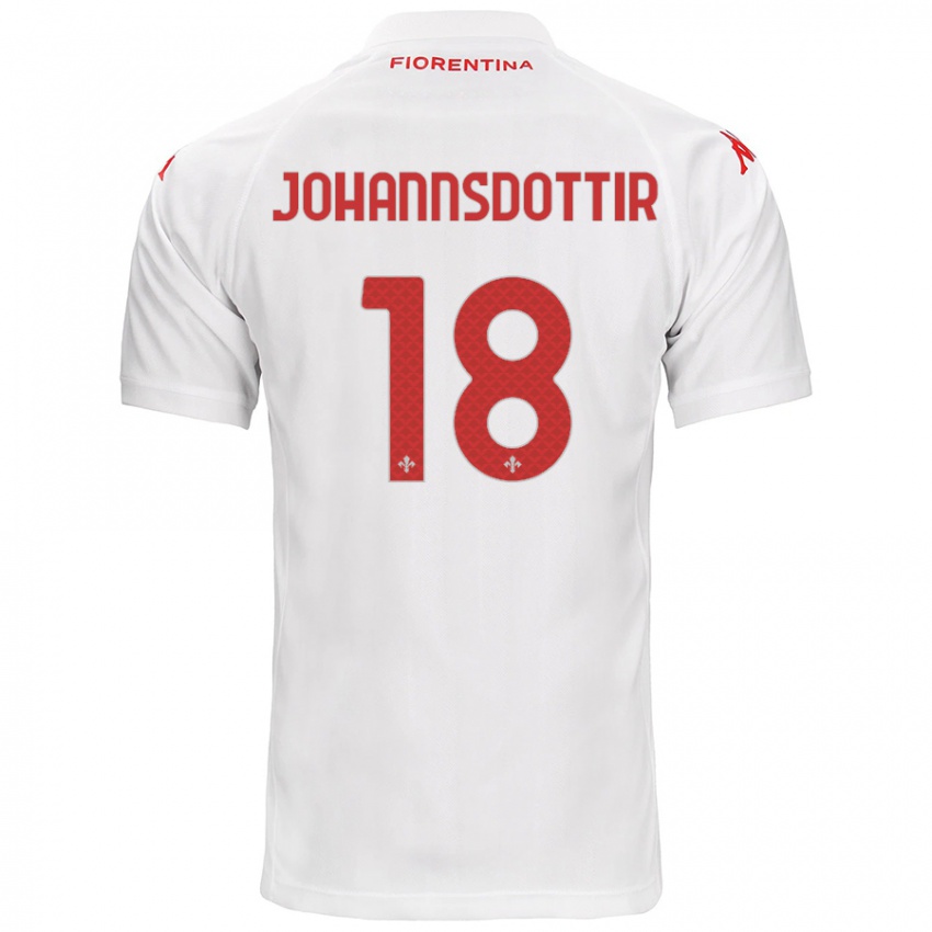 Criança Camisola Alexandra Jóhannsdóttir #18 Branco Alternativa 2024/25 Camisa Brasil