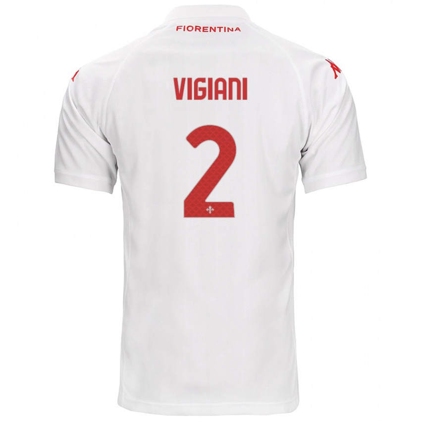 Criança Camisola Lorenzo Vigiani #2 Branco Alternativa 2024/25 Camisa Brasil